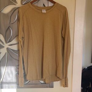 Free People We the Free Tunic Long Shirt Mustard Yellow Medium